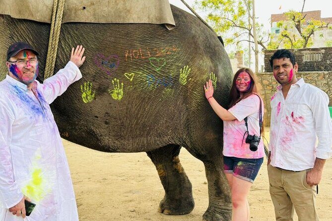 7 Day Golden Triangle Tour With Holi Colour Festival 4 March 2026 - The main Holi day in the Pink City: color throwing with local people