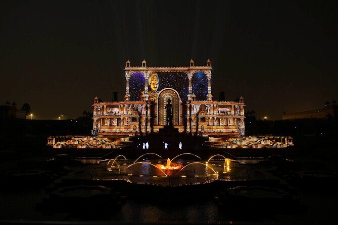 Akshardham Temple With Light & Sound Show - The Yagnapurush Kund musical fountain effect