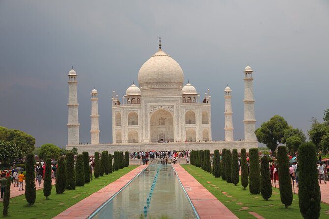 All Inclusive Taj Mahal & Agra Tour by Superfast Train From Delhi - Mehtab Bagh (Sunset Point): the rear-view Taj moment