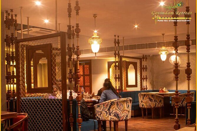 Dinner at Indian Ethnic Restaurant & Witness Majestic Night Arti - Govindam Retreat dinner: what you’re likely to enjoy