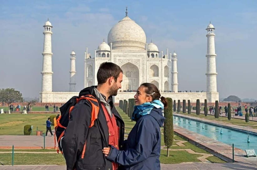 From Delhi: All Inclusive Taj Mahal & Agra Tour With 5<em>Lunch – Key highlights I’d bet your day on’ /></p>
<ul>
<li><strong>Private A/C pickup and drop-off</strong> across Delhi NCR, so you’re not piecing together transport</li>
<li><strong>Taj Mahal time with a live guide</strong> and a practical pacing (about two hours on-site)</li>
<li><strong>Two more UNESCO stops</strong> in the same day: <strong>Agra Fort</strong> and <strong>Itimad-ud-Daulah (Baby Taj)</strong></li>
<li><strong>Skip-the-ticket-line</strong> access approach to reduce waiting at busy entry points</li>
<li><strong>5-star meal break in Agra</strong> if you choose the 5-star lunch option</li>
</ul>
<h2 id="why-this-agra-day-trip-works-from-delhi">Why This Agra Day Trip Works From Delhi</h2>
<p><img width="900" height="633" decoding="async" src=