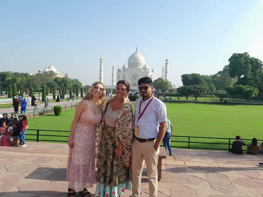 From Delhi : Taj Mahal & Agra Tour with 5<em> Lunch – Price and value: what $28 covers and what you’ll still handle’ /><br />
The stated price is <strong>$28 per person</strong>, for a <strong>12-hour</strong> day trip. On its own, that looks simple, but the value comes from what’s bundled.</p>
<p><p>Included:</p>
</p>
<ul>
<li><strong>AC private car</strong> from Delhi to Agra and back</li>
<li><strong>Professional tour guide</strong></li>
<li><strong>All tolls, taxes, and parking fees</strong></li>
<li><strong>Bottled water</strong></li>
<li><strong>Skip-the-ticket-line</strong> with your guide</li>
<li><strong>Monuments entrance fee</strong> if you choose the option for it</li>
<li><strong>Buffet lunch</strong> at a multi-cuisine restaurant if you choose the lunch option</li>
</ul>
<p><p>Not included:</p>
</p>
<ul>
<li><strong>Tipping</strong> for the tour guide and driver</li>
<li>Anything not specifically listed in inclusions</li>
</ul>
<p><p>Here’s how I’d judge value in real life: the private car and guide time are the expensive parts, and the itinerary hits three major heritage stops. If you’re going to do Taj Mahal and Agra Fort anyway, the guided structure plus transport often ends up cheaper than arranging two separate transfers plus buying guide time on top.</p>
</p>
<p><p>If the entrance fee or lunch isn’t chosen, your final cost might change. So before you book, make sure you understand which options you selected.</p>
</p>
<h2 id="guide-quality-and-languages-what-you-can-expect-in-practice">Guide quality and languages: what you can expect in practice</h2>
<p><img width="900" height="405" decoding="async" src=