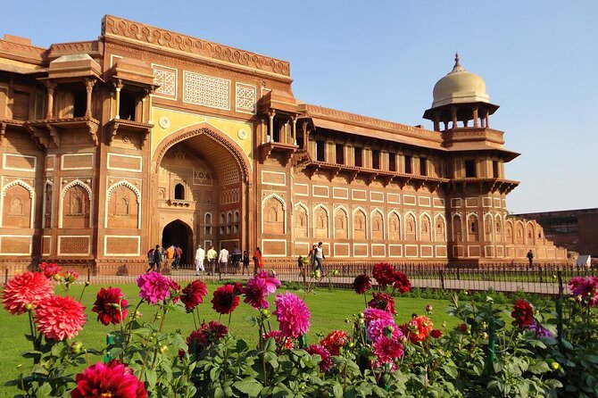 From Jaipur Private Taj Mahal & Agra Fort Tour with Delhi Drop - Agra Fort’s red sandstone walls and the key inner spots