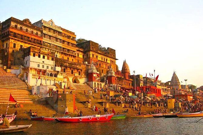 Full Day City Tour of Varanasi visit Sarnath Including evening Ganga Aarti - Morning temples: Bharat Mata, Durga, Tulsi Manas, and BHU stops