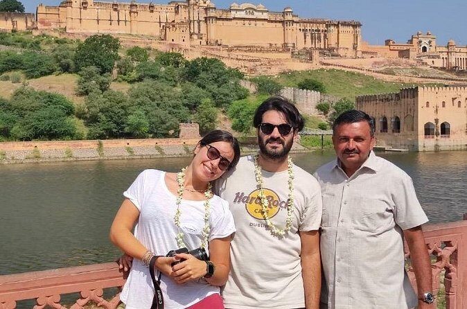 Golden Triangle Agra Jaipur with Namaste Private Driver India - Jaipur Day 4: Albert Hall Drive Pass, Hawa Mahal Views, Amber Fort, Jal Mahal, and Shopping Breaks