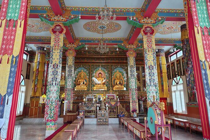 Guided Day Tour to Bir – Monasteries,Temple & Tea Garden Visit - Bir paragliding landing site pass-by: sky action with mountain backdrop