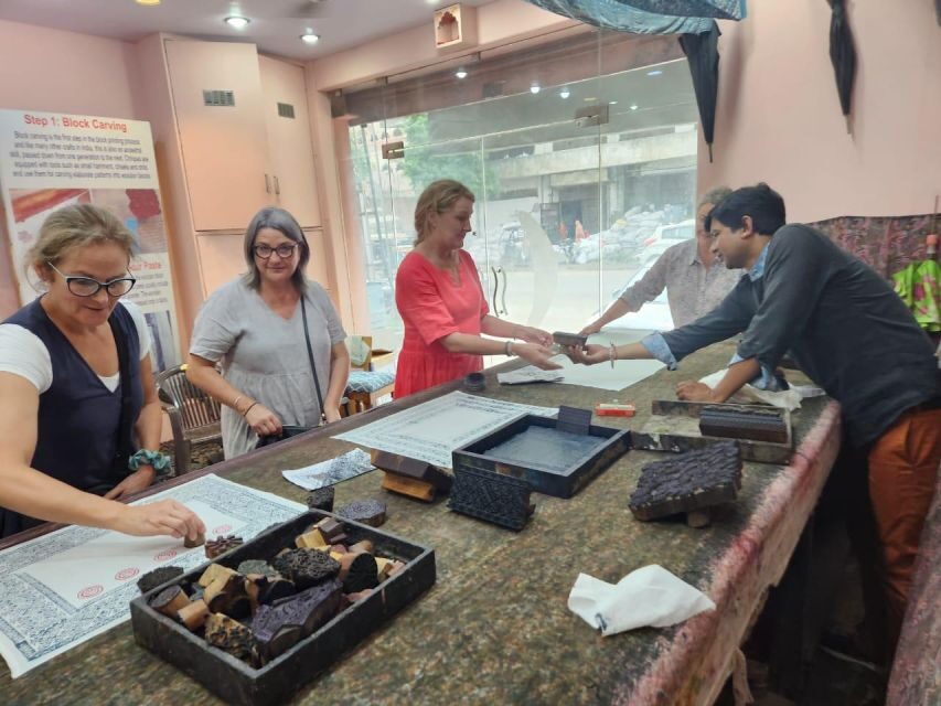 Jaipur: Block Printing Workshop In the Heart of City Center - The workshop floor: wooden blocks, natural dyes, and layered pattern-making