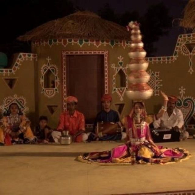 Jaipur Evening Tour Chokhi Dhani village culture with dinner - Live Instrumental Music That Sets the Evening Mood