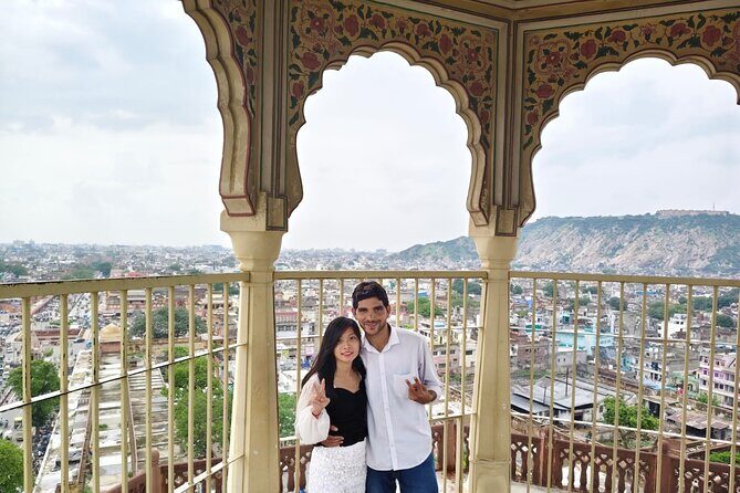 Jaipur Full-Day Motorbike Tour for Solo Female Travelers - Albert Hall Museum photo stop and Hawa Mahal from the inside