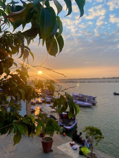 Marigold Boat trip to feel Kashi - Seeing Varanasi from the river at sunrise