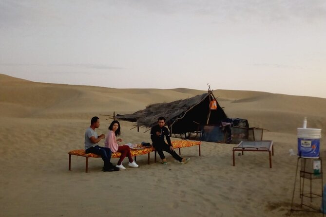 Pleasant Sunset Safari With Dinner On Dunes (From 2:00 PM to Approx. 10:00 PM) - Dinner on an open bonfire: Rajasthani food served the fun way