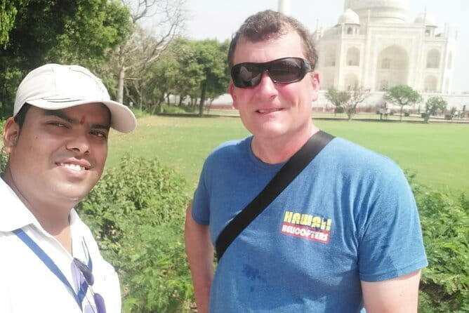 Private Same Day Sunrise Taj Mahal Tour from Delhi by Car - At the Taj Mahal gates: making your one-hour visit count