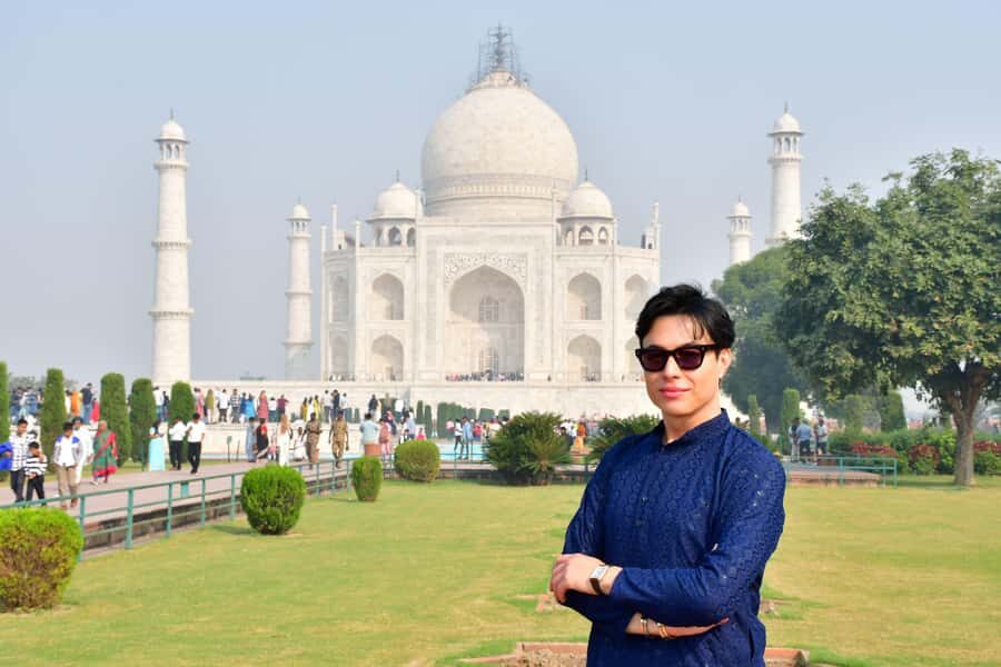 Same Day Agra/Taj Mahal Tour from Delhi – All Inclusive - Agra Fort Courtyards and the Taj View From Above