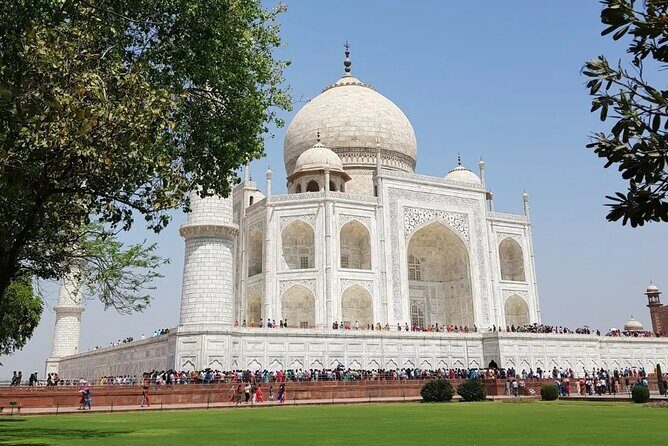 Sunrise Taj Mahal Agra Fort Day Tour Guide Tour By Car From Agra - Pickup, AC car, and the battery car ride to the entrance