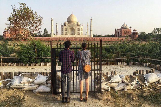Taj Mahal And Agra Fort Private Sunrise To Sunset Same Day Tour From Delhi - Mehtab Bagh across the Yamuna: the distant Taj Mahal viewpoint
