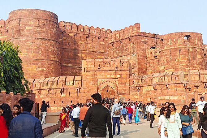 Taj Mahal Day Tour By Superfast Train From Delhi: TOP BOOKED TOUR - Arrive in Agra at 9:50 and meet your guide for the Taj Mahal