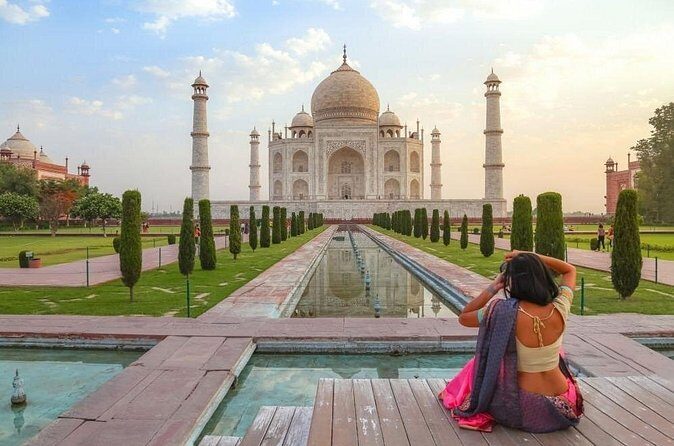 Taj Mahal Private Tour from Delhi by Car - Agra Fort: red sandstone, big scale, and solid photo points